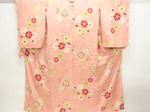 アンティーク　紋錦紗　花模様着物(解き途中)